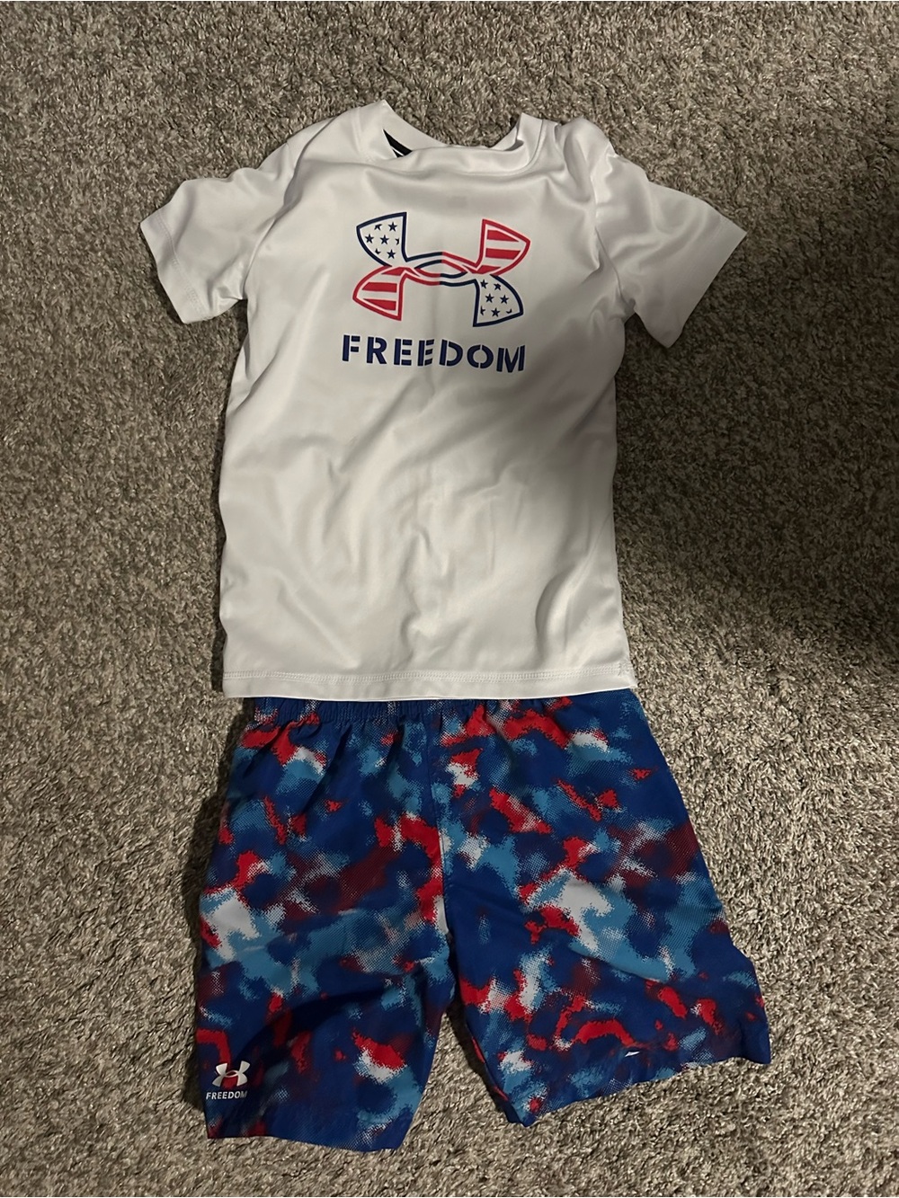 Under Armour Boys' Freedom Swim Shirt and Swim Shorts